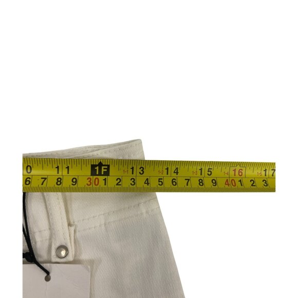 Zara Womens The ZW Jeans EU 38 US 6 Tailored Wide Leg White Denim 5474/043 NWT - Picture 11 of 12